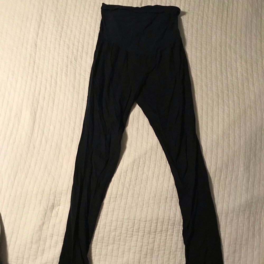 Maternity 2 black leggings and 1 gray leggings